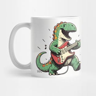 T-Rex Playing Guitar Mug